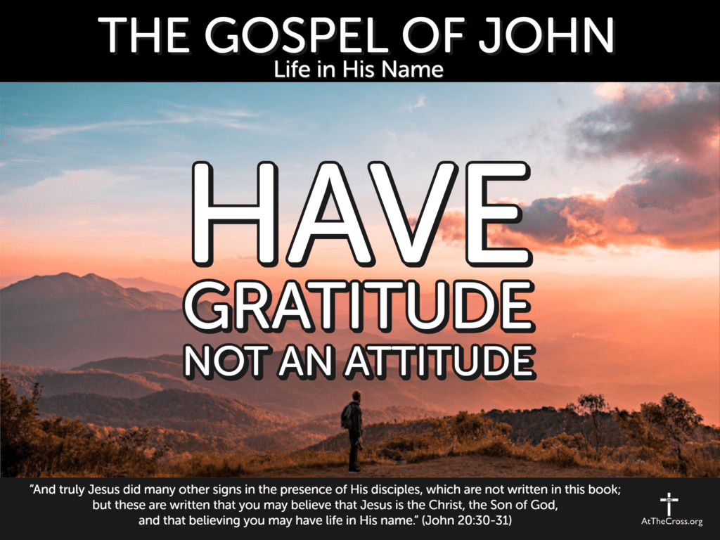 Have Gratitude Not an Attitude