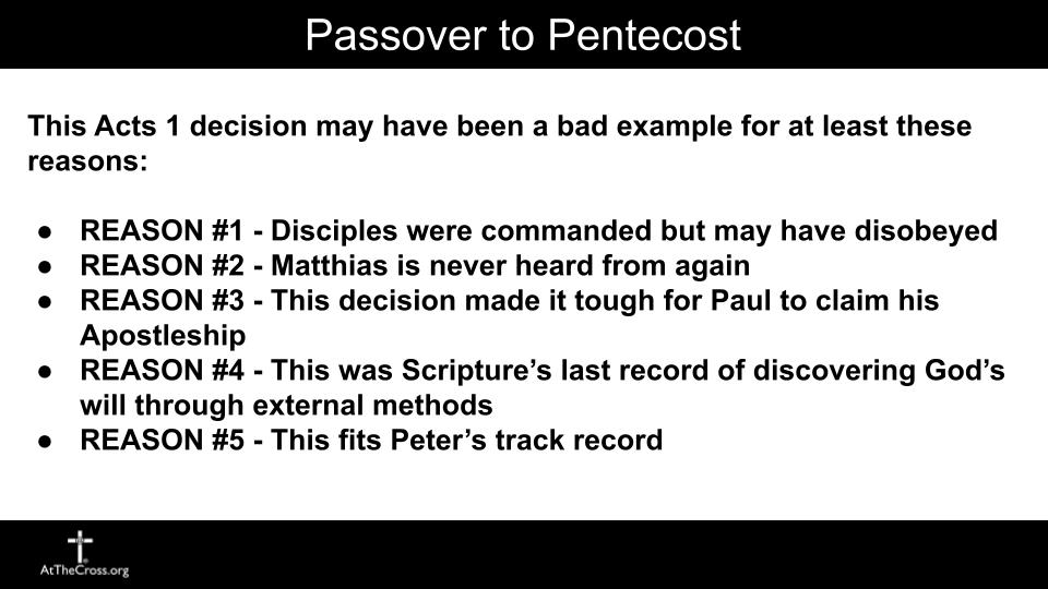 Passover to Pentecost