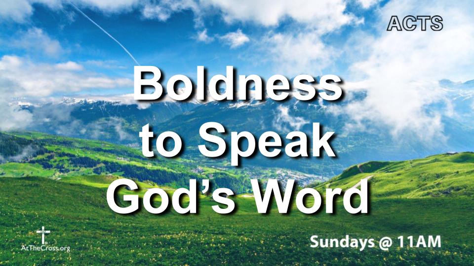 Boldness to Speak God’s Word