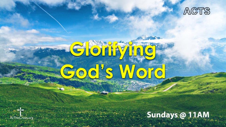 Glorifying God's Word
