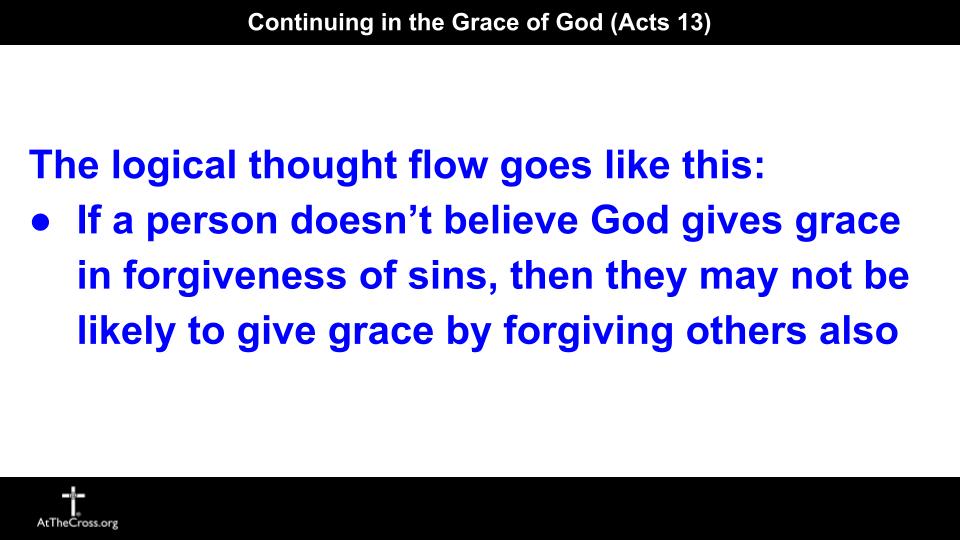 Continuing In the Grace of God - part 3