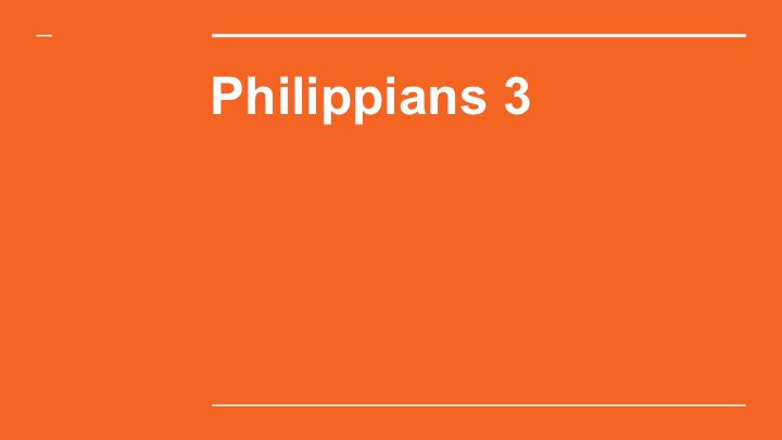 Philippians 3