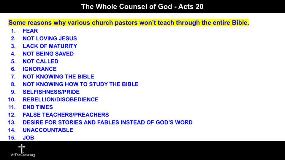 The Whole Counsel of God Part 2