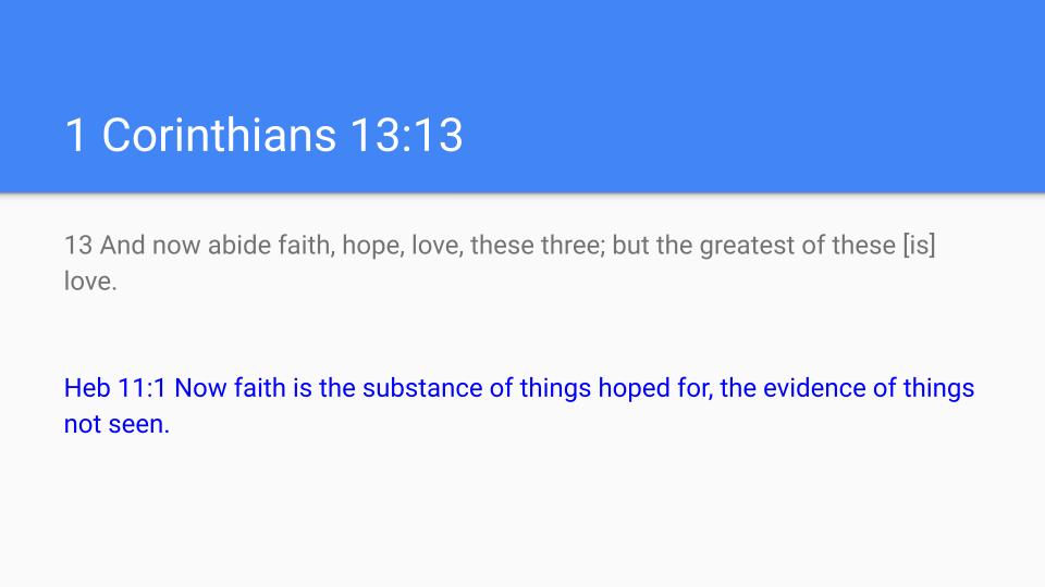 1 Corinthians 13