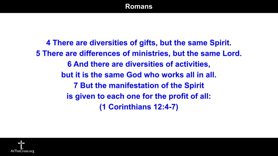 Spiritual Gifts Different Gifts Part 1