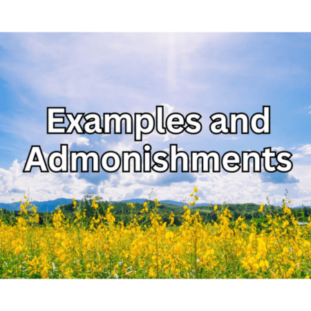 Examples and Admonishments 450x450