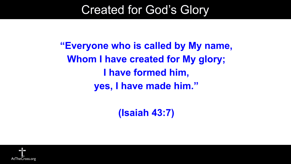 Created for God's Glory