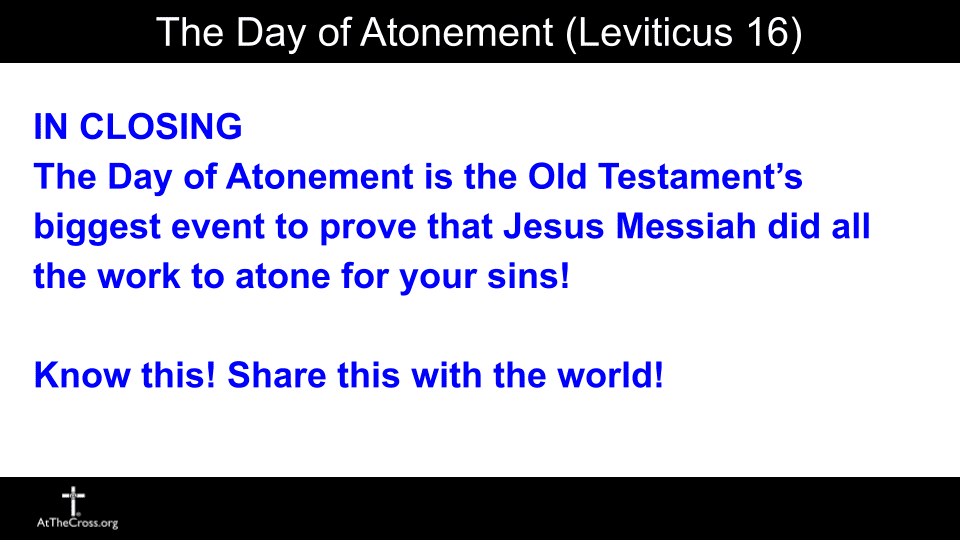 Day of Atonement - part 2