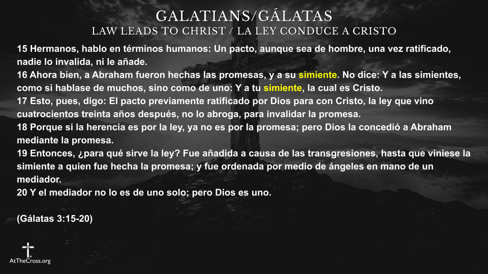 La Ley Conduce a Cristo