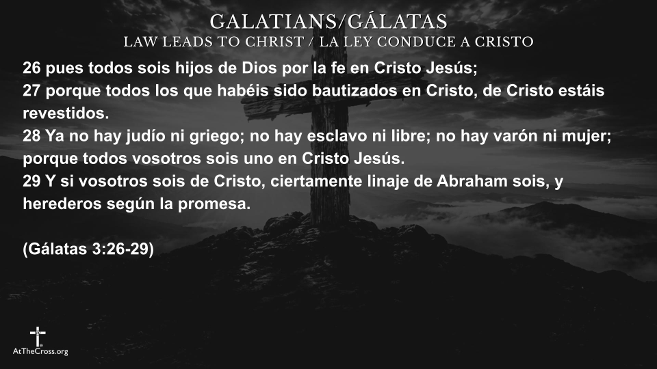 La Ley Conduce a Cristo